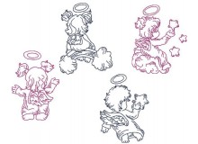 Stickserie - Line Art Engelkind